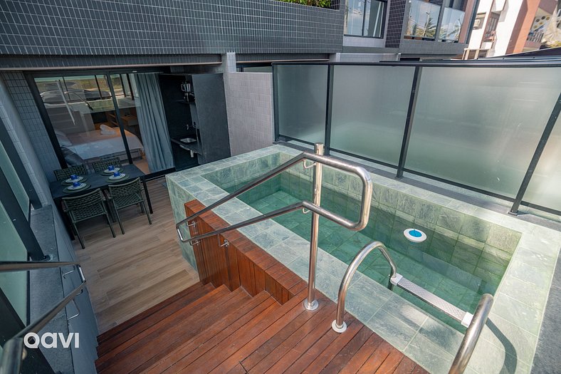 Qavi - Flat Beira Mar com Piscina Privativa #Sun04