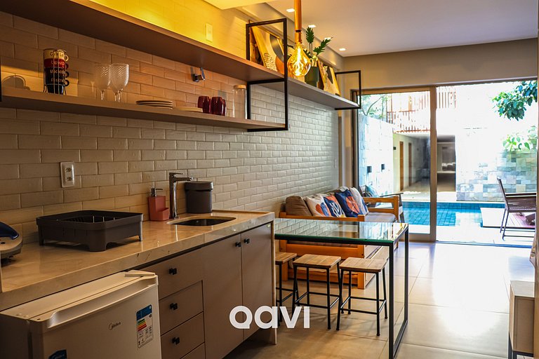 Qavi - Flat completo com piscina privativa #ÎledePipa