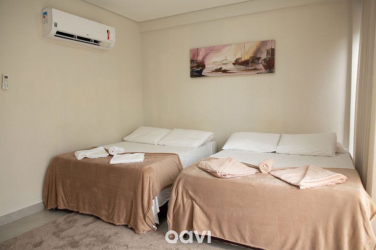 Qavi - Flat família com duas camas no #ÎledePipa